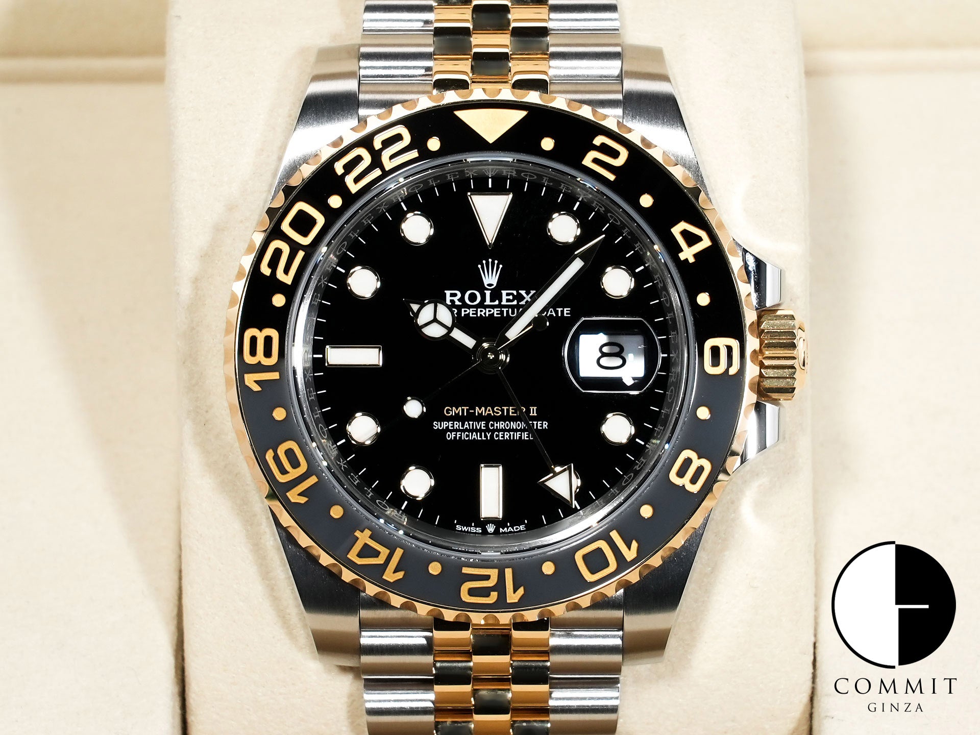 Rolex GMT-Master II Ref.126713GRNR Stainless Steel/Yellow Gold Black Dial Jubilee Bracelet Used 6dpqidg7