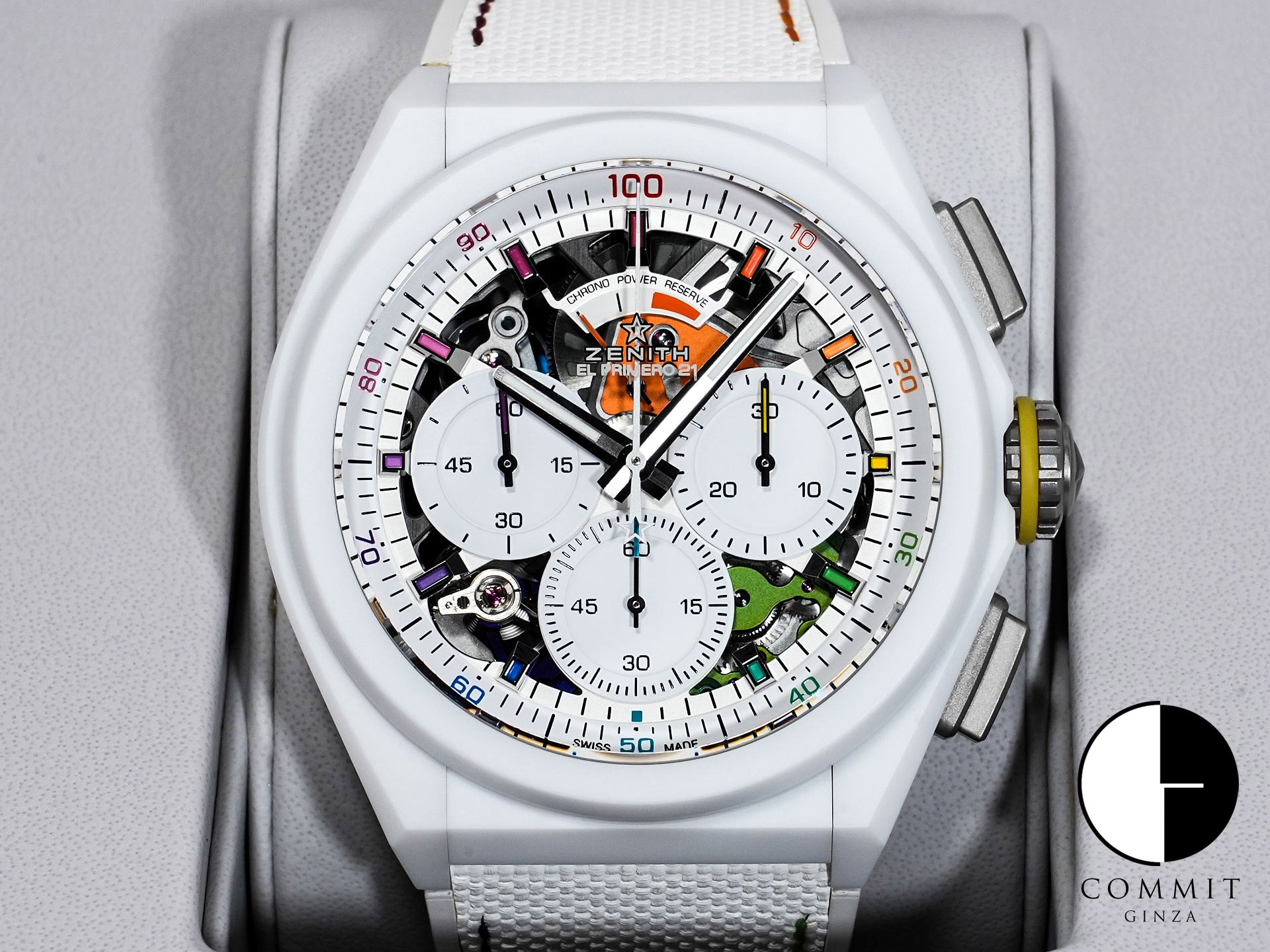 Zenith Defy El Primero 21 Ref.49.9010.9004/01.R947 Ceramic Skeleton Dial Excellent Condition s3jnmeg7