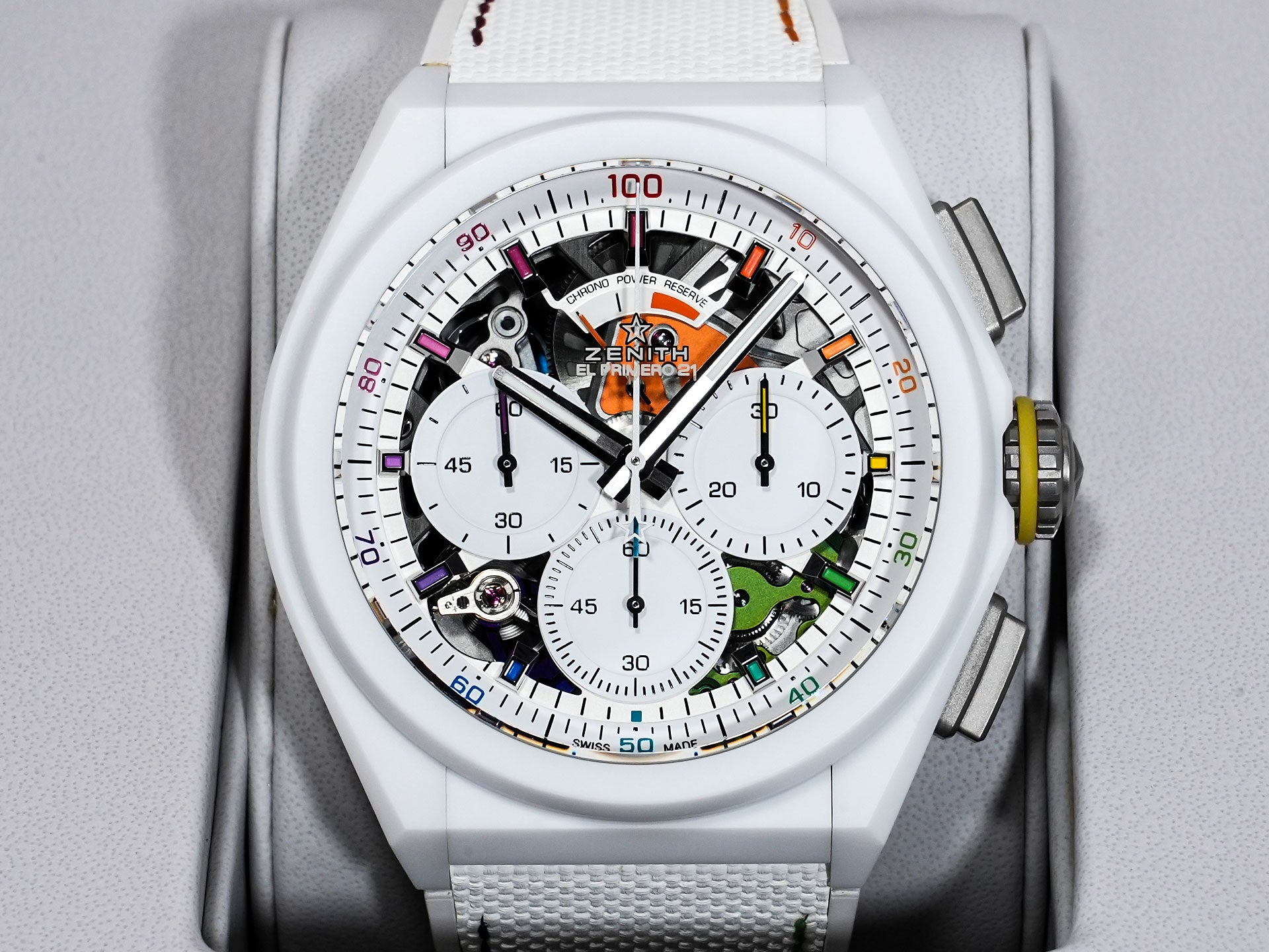 Zenith Defy El Primero 21 Ref.49.9010.9004/01.R947 Ceramic Skeleton Dial Excellent Condition s3jnmeg7