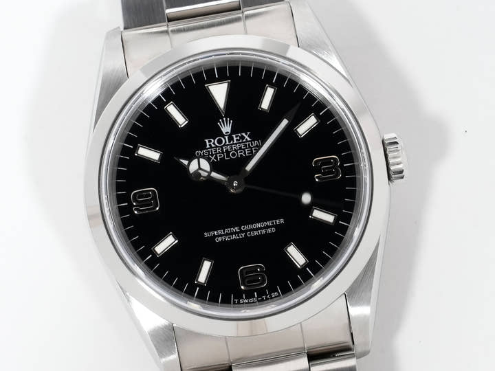 ロレックス エクスプローラーI Ref.14270 ステンレススチール ブラック文字盤 オイスターブレスレット 中古 ktu4ngj8