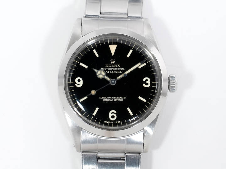 ロレックス エクスプローラーI Ref.1016 ステンレススチール ブラック文字盤 中古 nirrbwrb