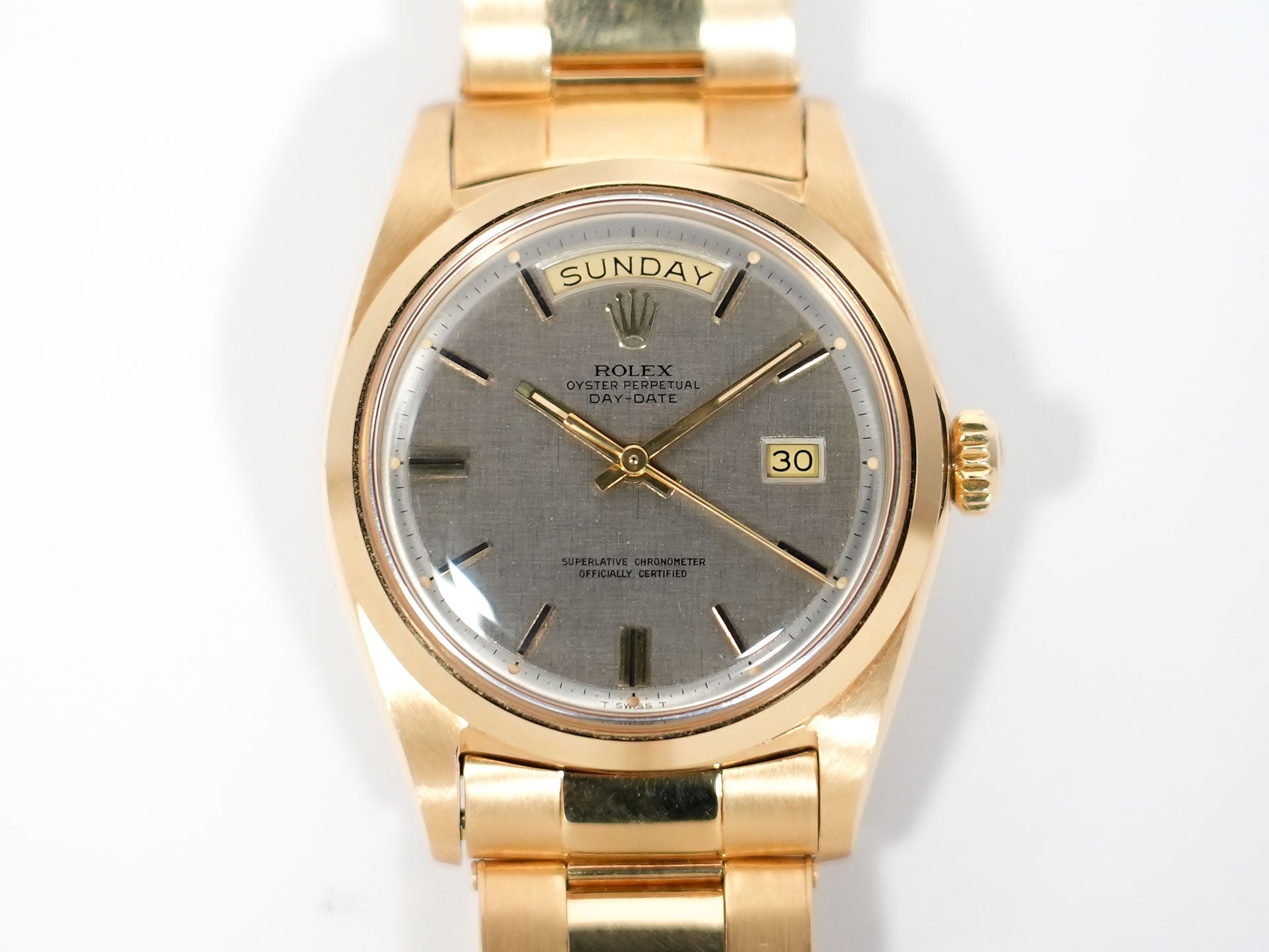 ロレックス デイデイト Ref.1802/8 イエローゴールド グレーモザイク文字盤 中古 88c5jr42