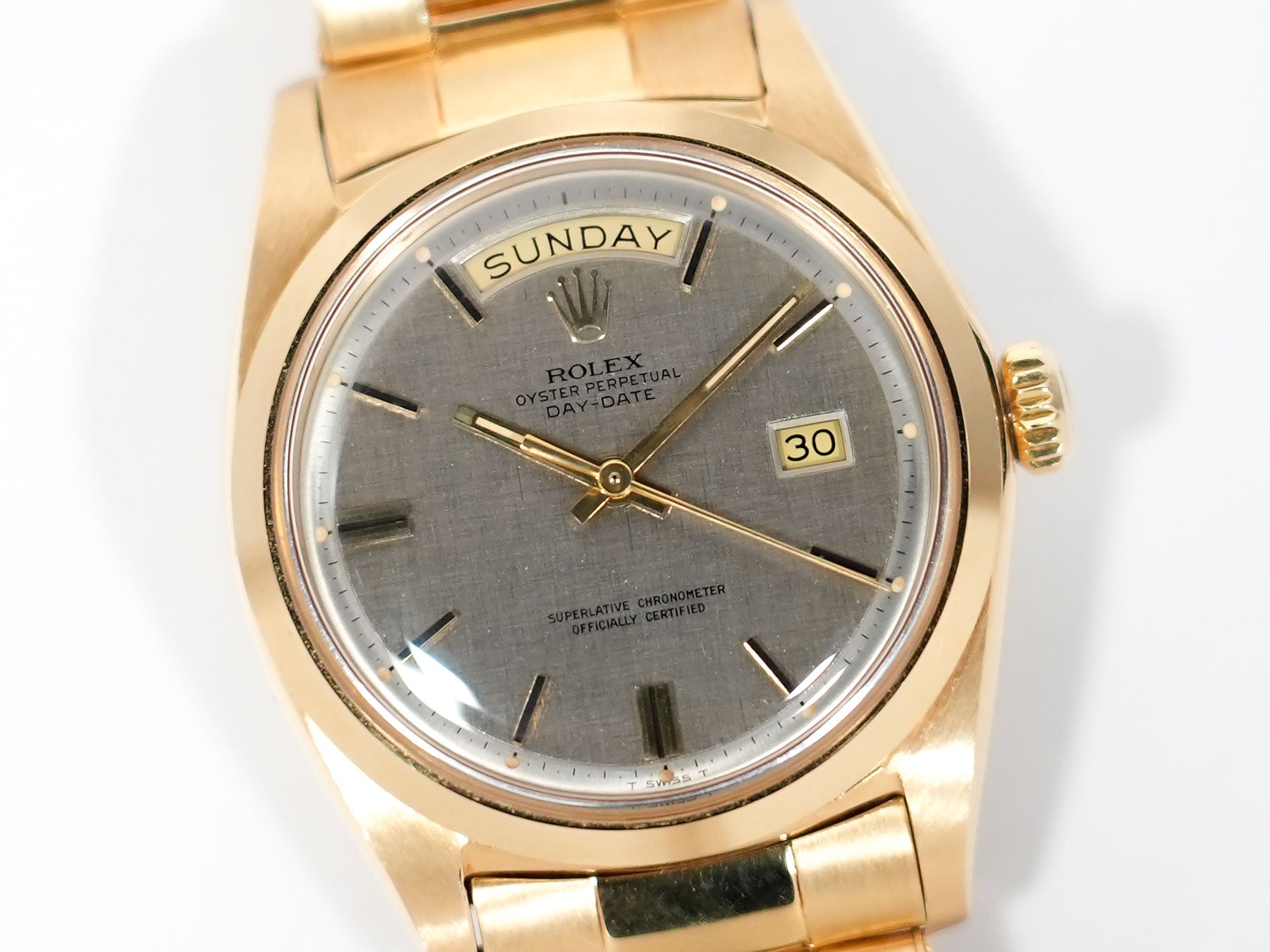 ロレックス デイデイト Ref.1802/8 イエローゴールド グレーモザイク文字盤 中古 88c5jr42