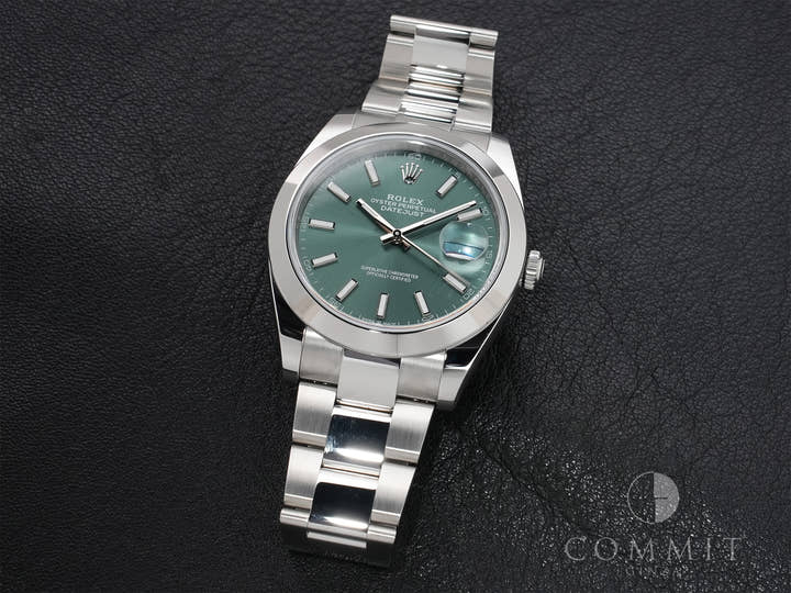 Rolex Datejust 41 Ref. 126300 Stainless Steel Mint Green Dial Oyster Bracelet Pre-owned ftktgfap