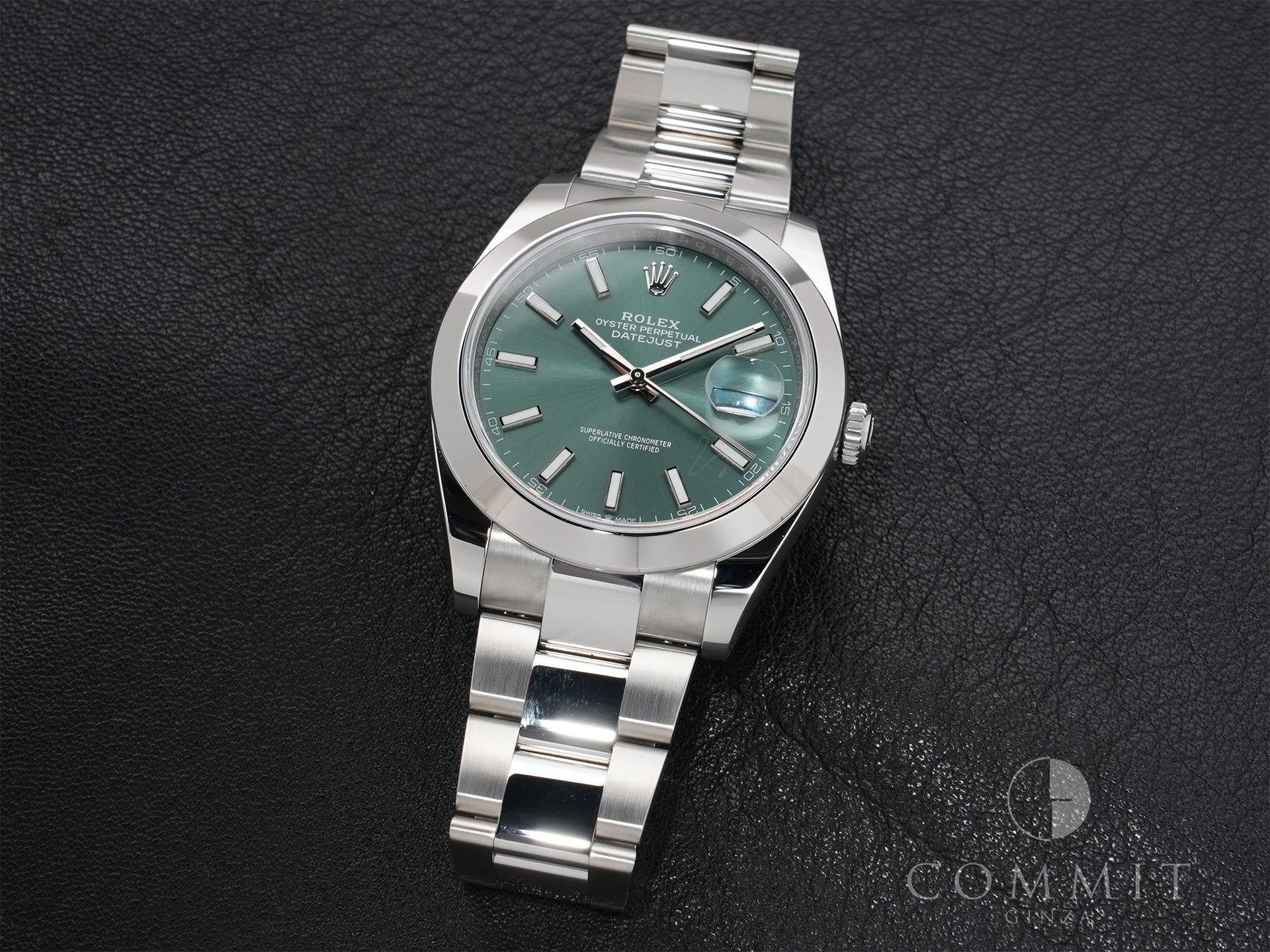 Rolex Datejust 41 Ref. 126300 Stainless Steel Mint Green Dial Oyster Bracelet Pre-owned ftktgfap