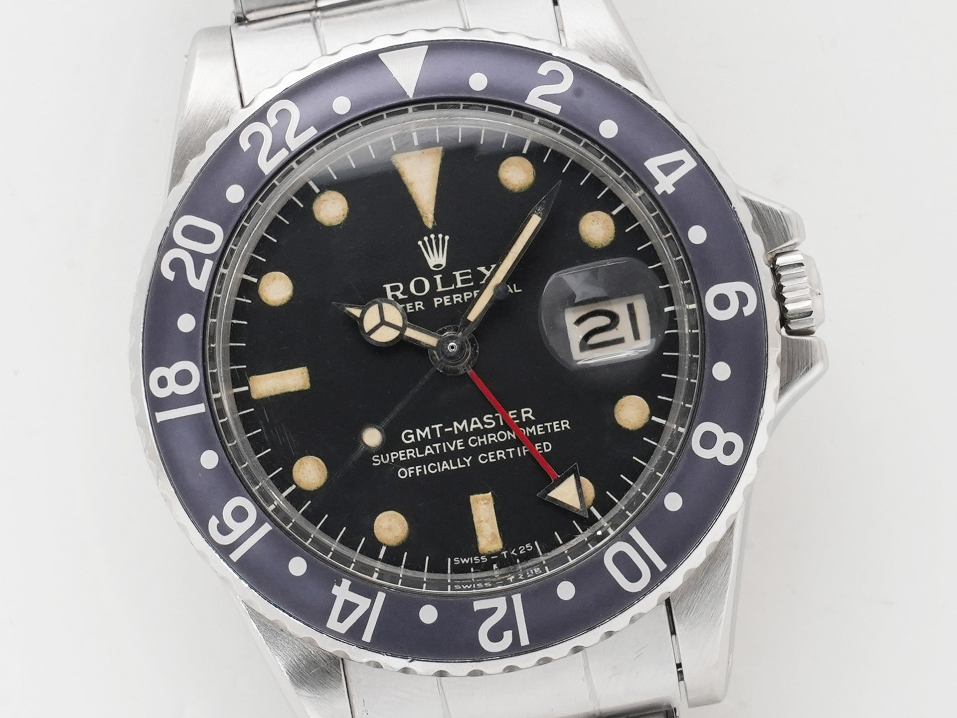 ロレックス GMTマスター Ref.1675 ステンレススチール ブラック文字盤 オイスターブレスレット 中古 5rq4v4ip