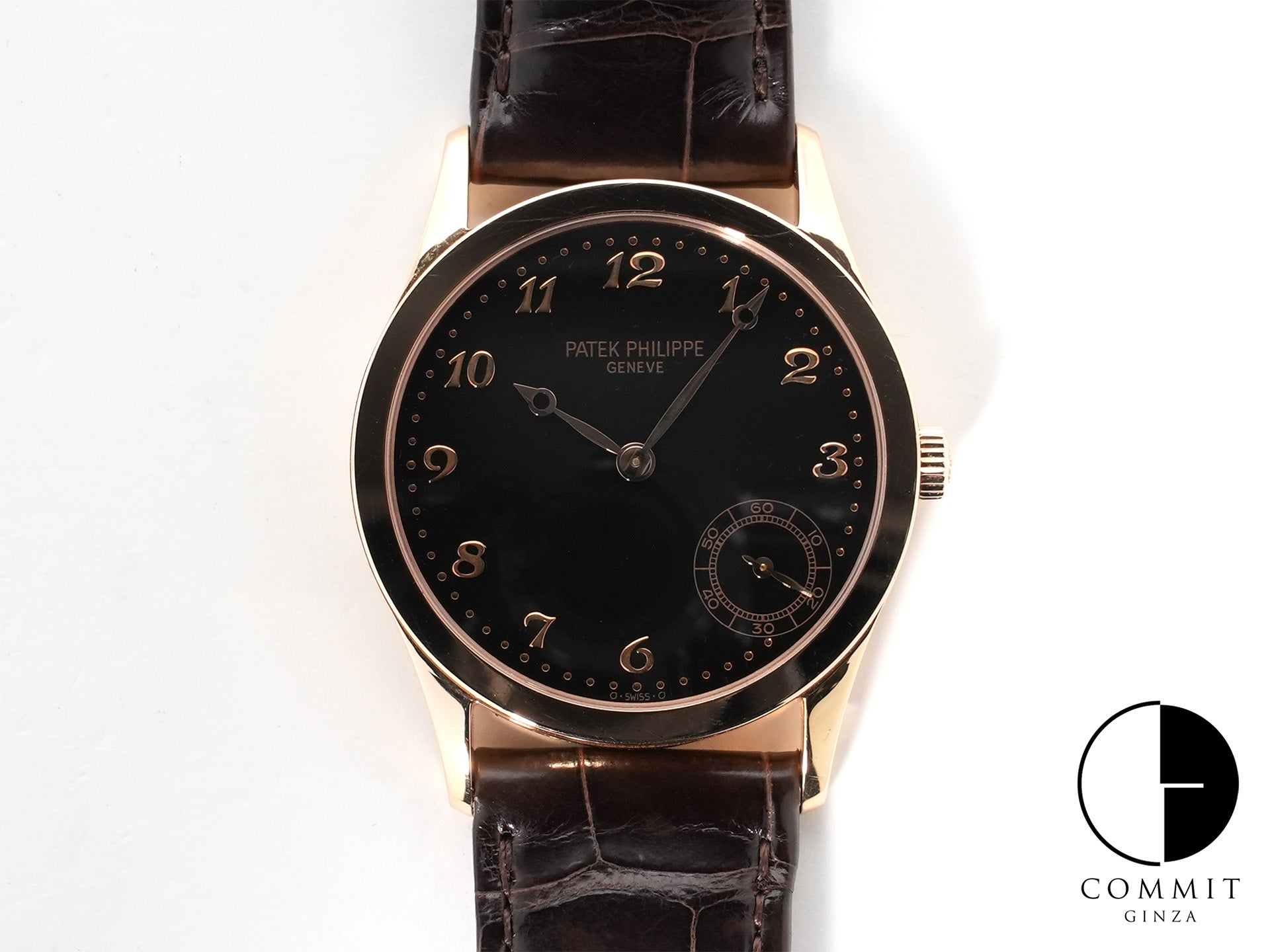 Patek Philippe Calatrava Ref.5026R-001 Rose Gold Black Dial Used 6vujh6bc