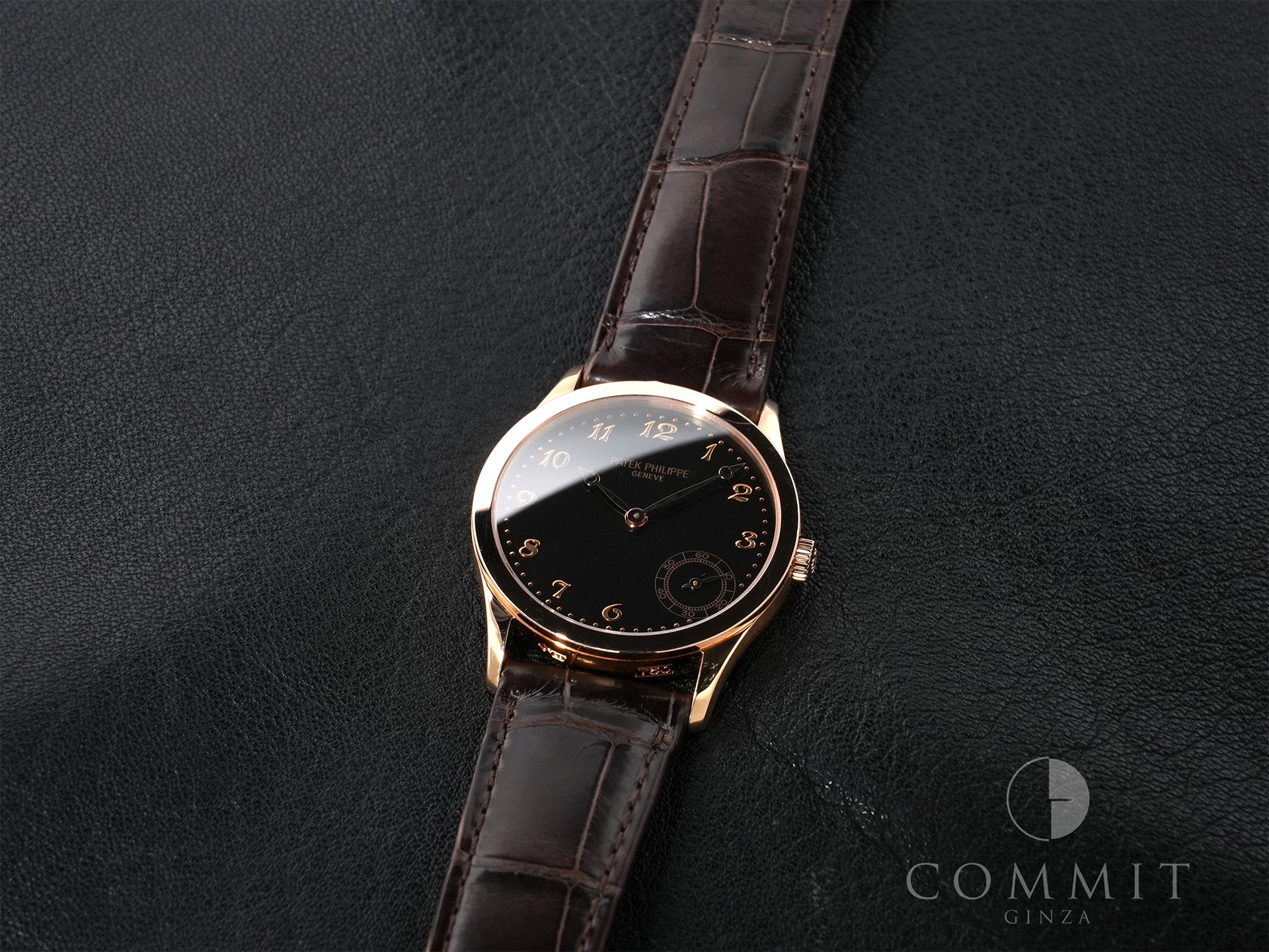 Patek Philippe Calatrava Ref.5026R-001 Rose Gold Black Dial Used 6vujh6bc