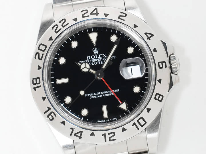 Rolex Explorer II Ref. 16570 Stainless Steel Black Dial Oyster Bracelet Pre-Owned zbsurraw