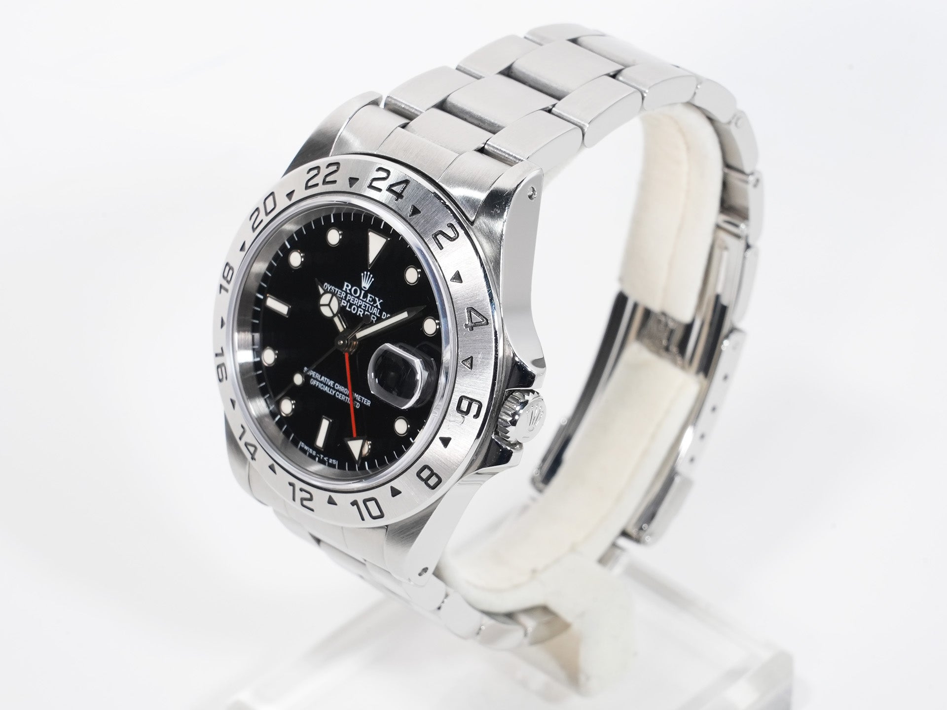 Rolex Explorer II Ref. 16570 Stainless Steel Black Dial Oyster Bracelet Pre-Owned zbsurraw