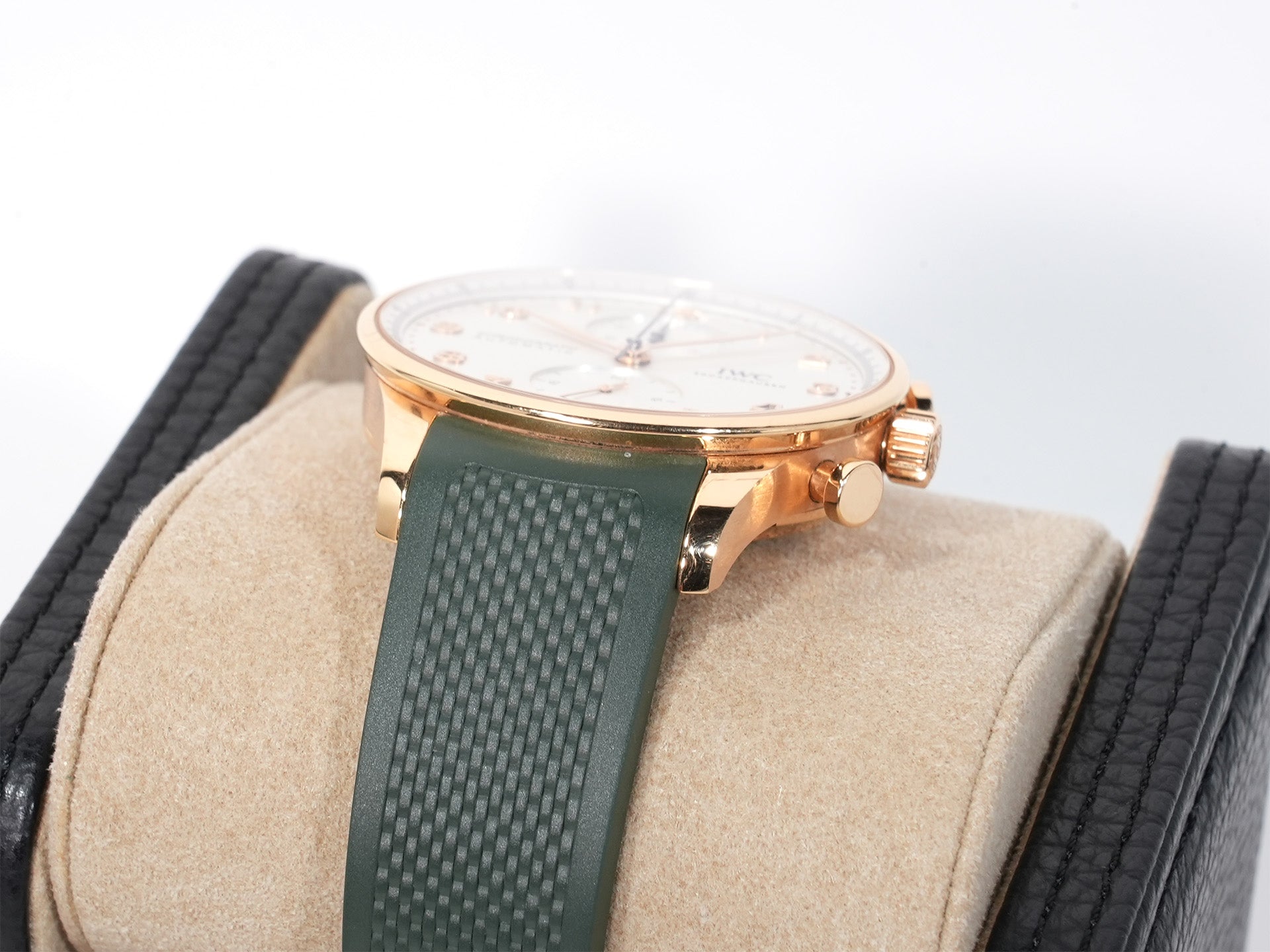 IWC Portugieser Chronograph Ref. IW371611 Rose Gold Silver Dial Pre-owned 4d8y9pup