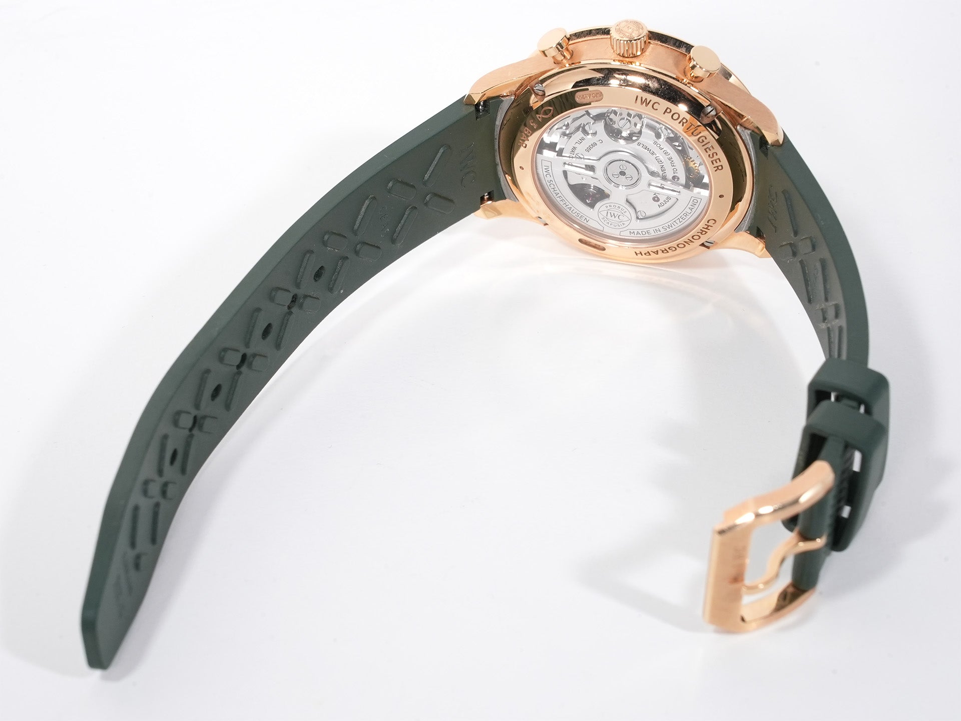 IWC Portugieser Chronograph Ref. IW371611 Rose Gold Silver Dial Pre-owned 4d8y9pup