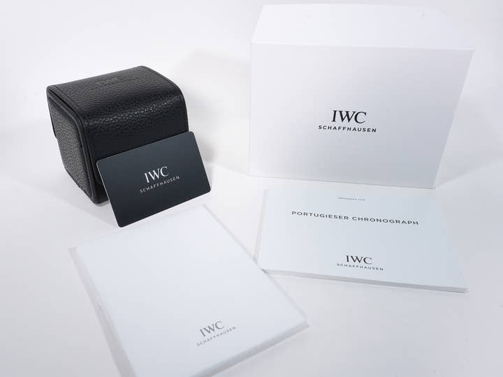 IWC Portugieser Chronograph Ref. IW371611 Rose Gold Silver Dial Pre-owned 4d8y9pup