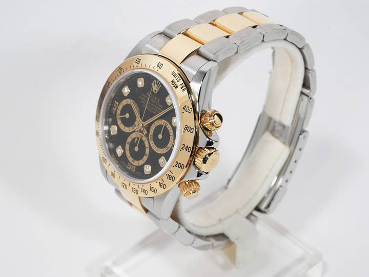 Rolex Daytona El Primero Ref. 16523G Stainless Steel/Yellow Gold Black Dial Used ck29x9nr