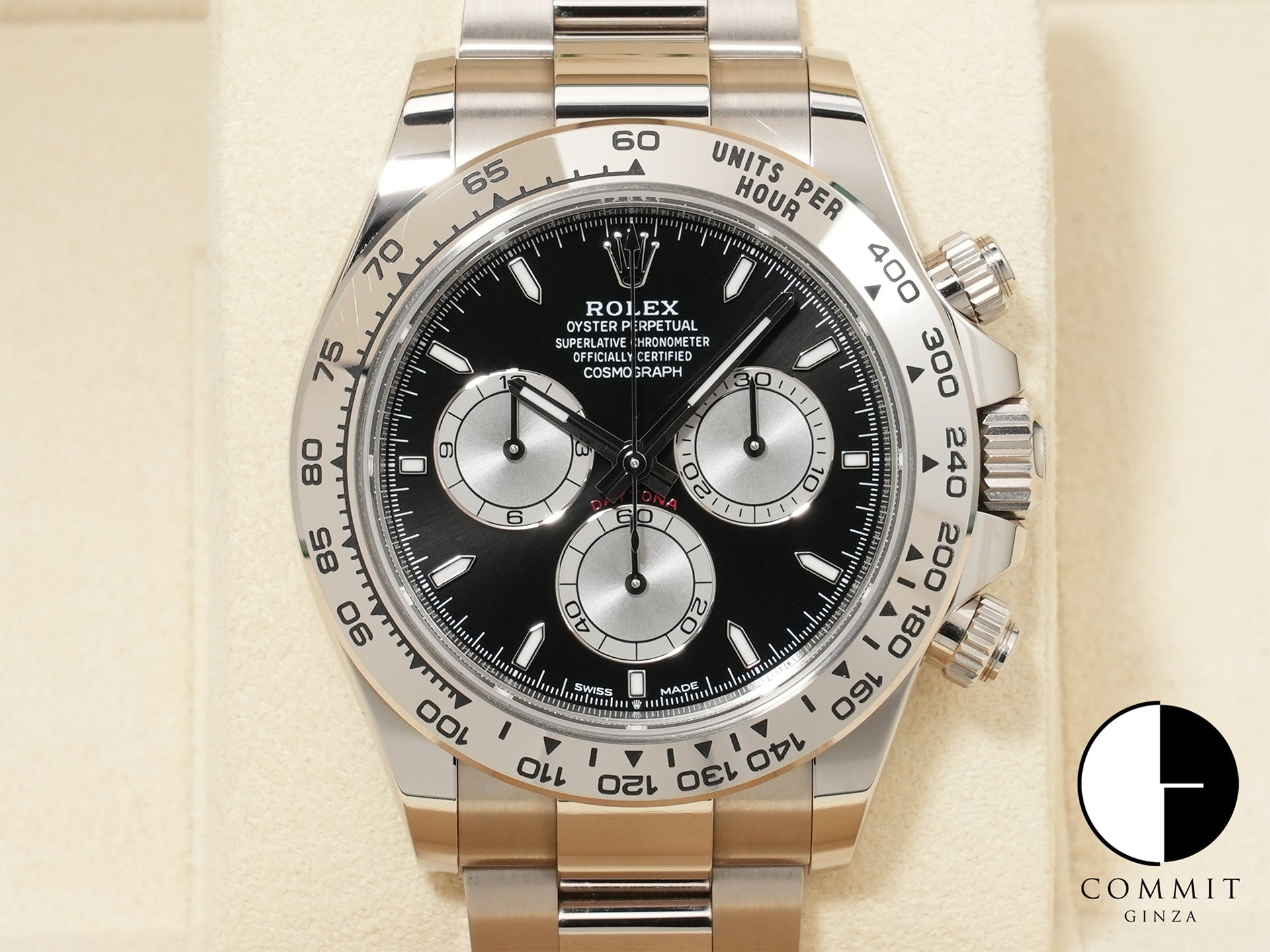 ROLEX Daytona Ref. 126509 White Gold Bright Black x Steel Dial Excellent Used Condition 4rjxczo3