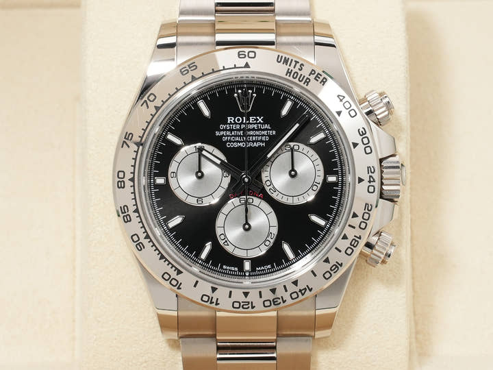 ロレックス デイトナ Ref.126509 ホワイトゴールド ブライトブラックxスチール文字盤 美中古 4rjxczo3