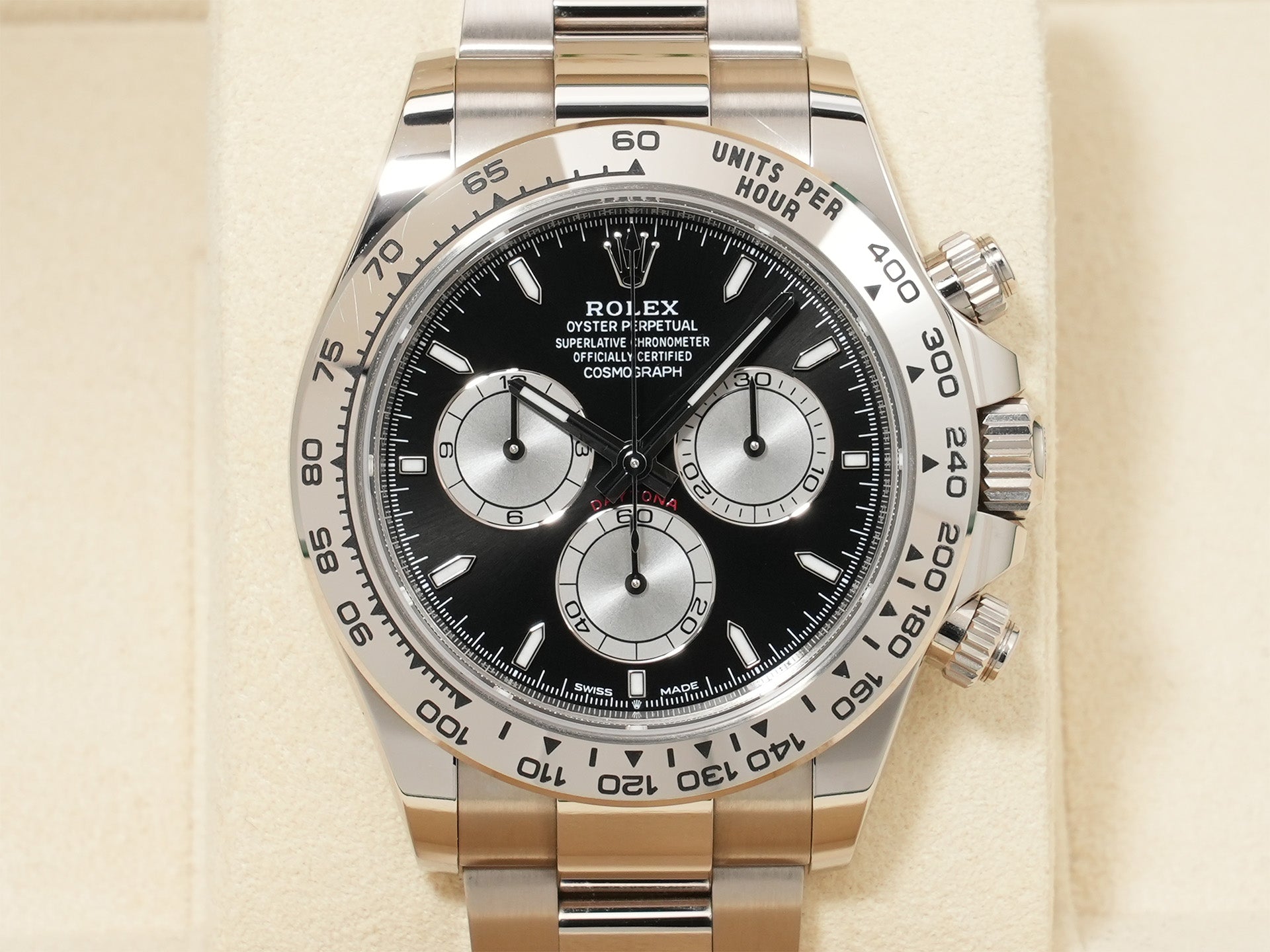 ROLEX Daytona Ref. 126509 White Gold Bright Black x Steel Dial Excellent Used Condition 4rjxczo3