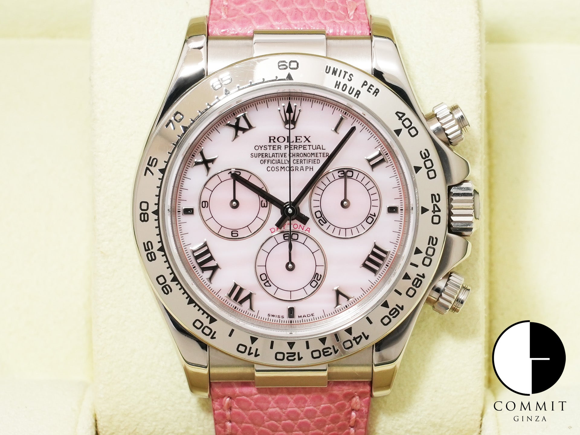 ロレックス デイトナ Ref.116519 ホワイトゴールド ピンクシェル文字盤 中古 9ub4c5t8