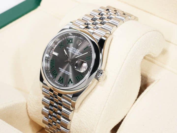 ロレックス デイトジャスト36 Ref.126200 ステンレススチール スレートローマン文字盤 ジュビリーブレスレット 美中古 gz6dijx6
