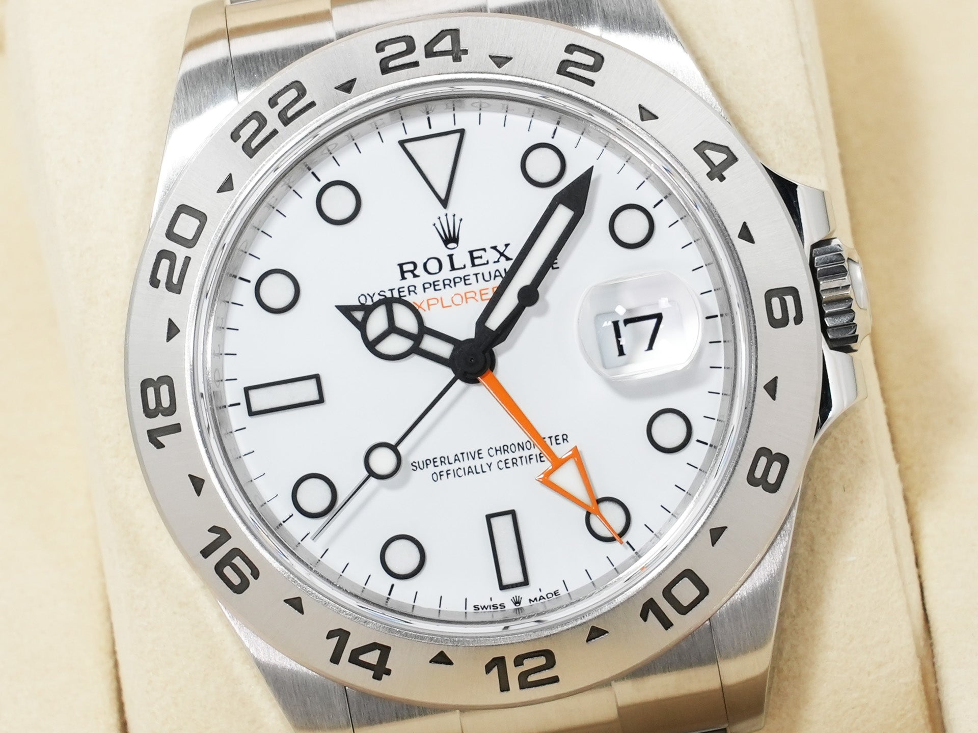 ロレックス エクスプローラーII Ref.226570 ステンレススチール ホワイト文字盤 オイスターブレスレット 美品 osod9xwp