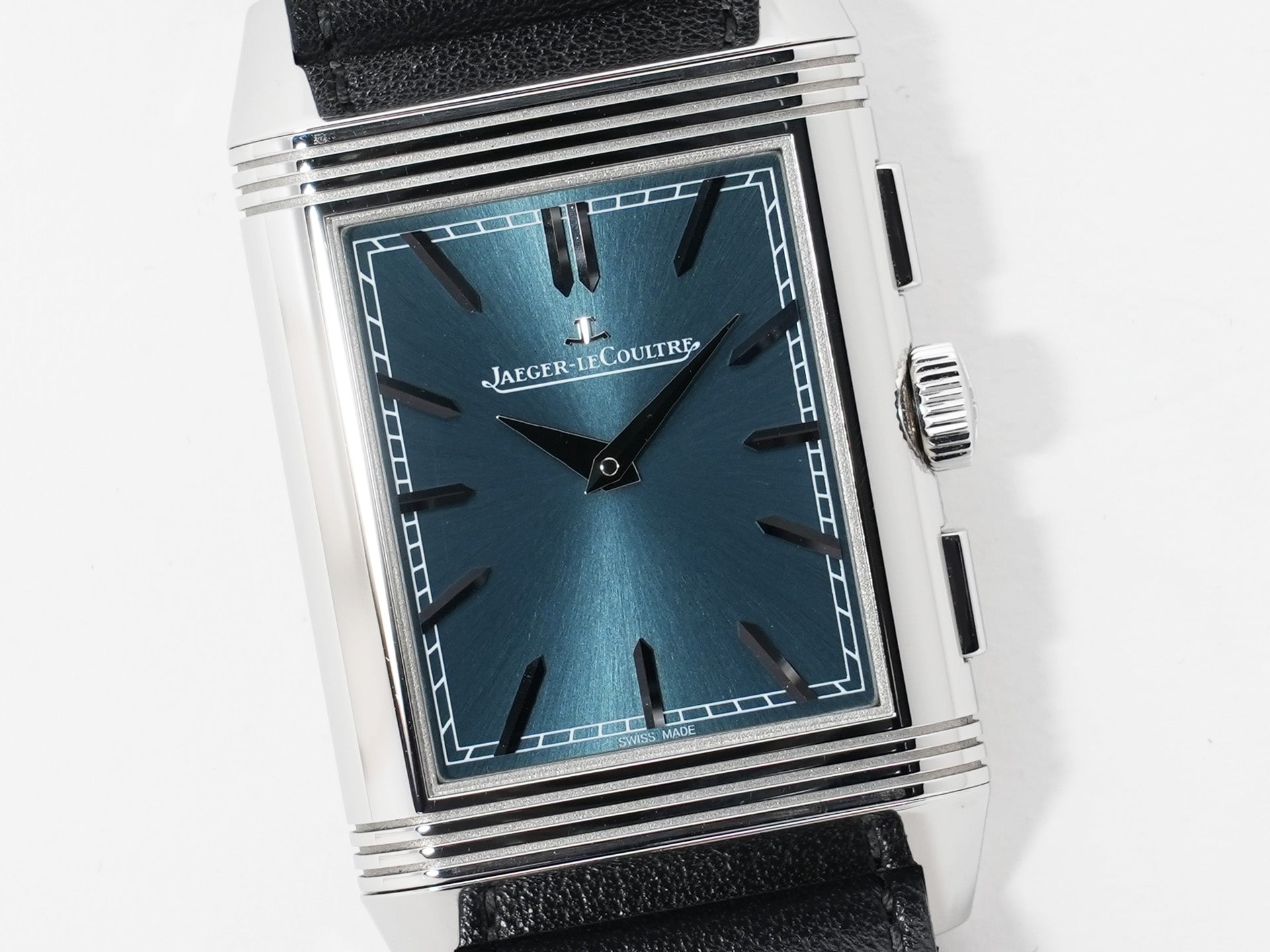 ジャガールクルト レベルソ トリビュート クロノグラフ Ref.Q389848J ステンレススチール ブルーグレーxスケルトン文字盤 中古 ri7v8tie