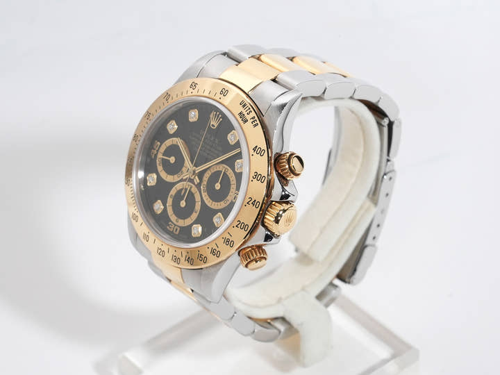 ロレックス デイトナ エルプリメロ Ref.16523G ステンレススチール/イエローゴールド ブラック文字盤 中古 nmb42gt8