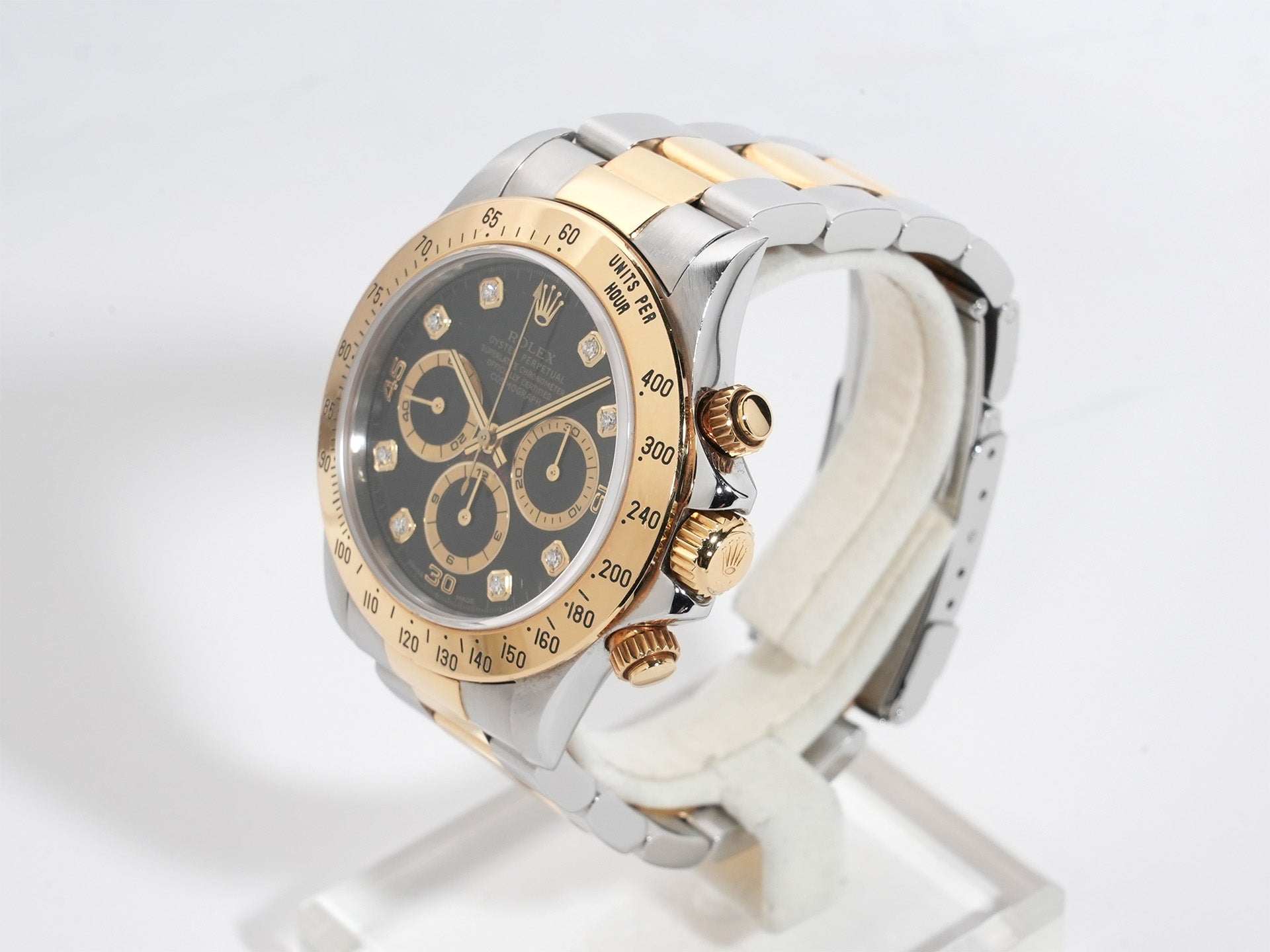 ロレックス デイトナ エルプリメロ Ref.16523G ステンレススチール/イエローゴールド ブラック文字盤 中古 nmb42gt8