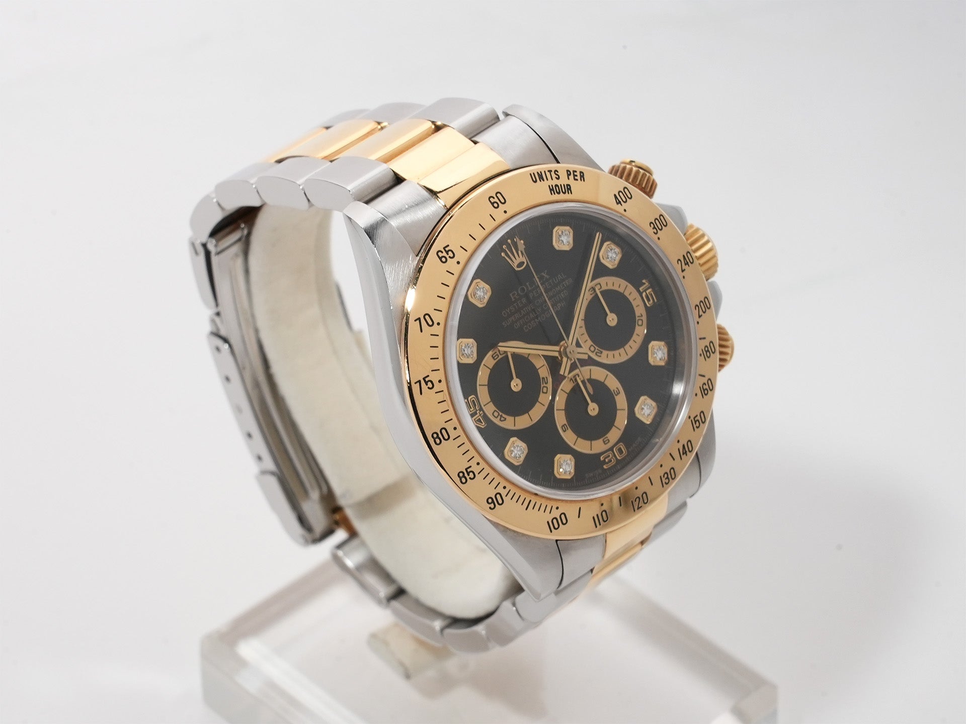 ロレックス デイトナ エルプリメロ Ref.16523G ステンレススチール/イエローゴールド ブラック文字盤 中古 nmb42gt8