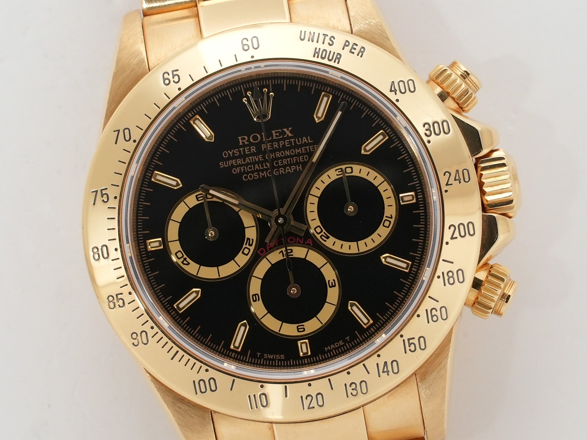 ロレックス デイトナ エルプリメロ Ref.16528 イエローゴールド ブラック文字盤 中古 4rp3zgzu