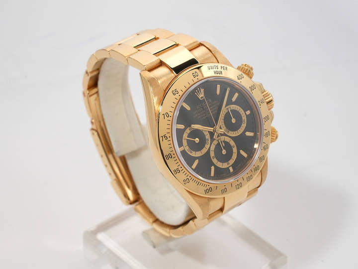 ロレックス デイトナ エルプリメロ Ref.16528 イエローゴールド ブラック文字盤 中古 4rp3zgzu