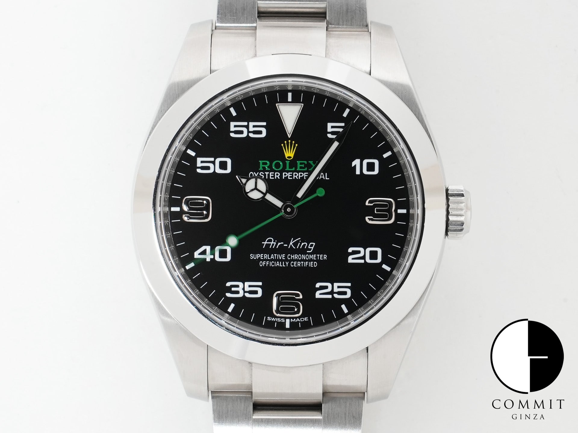 ロレックス エアキング Ref.116900 ステンレススチール ブラック文字盤 オイスターブレスレット 中古 g2grzvhq