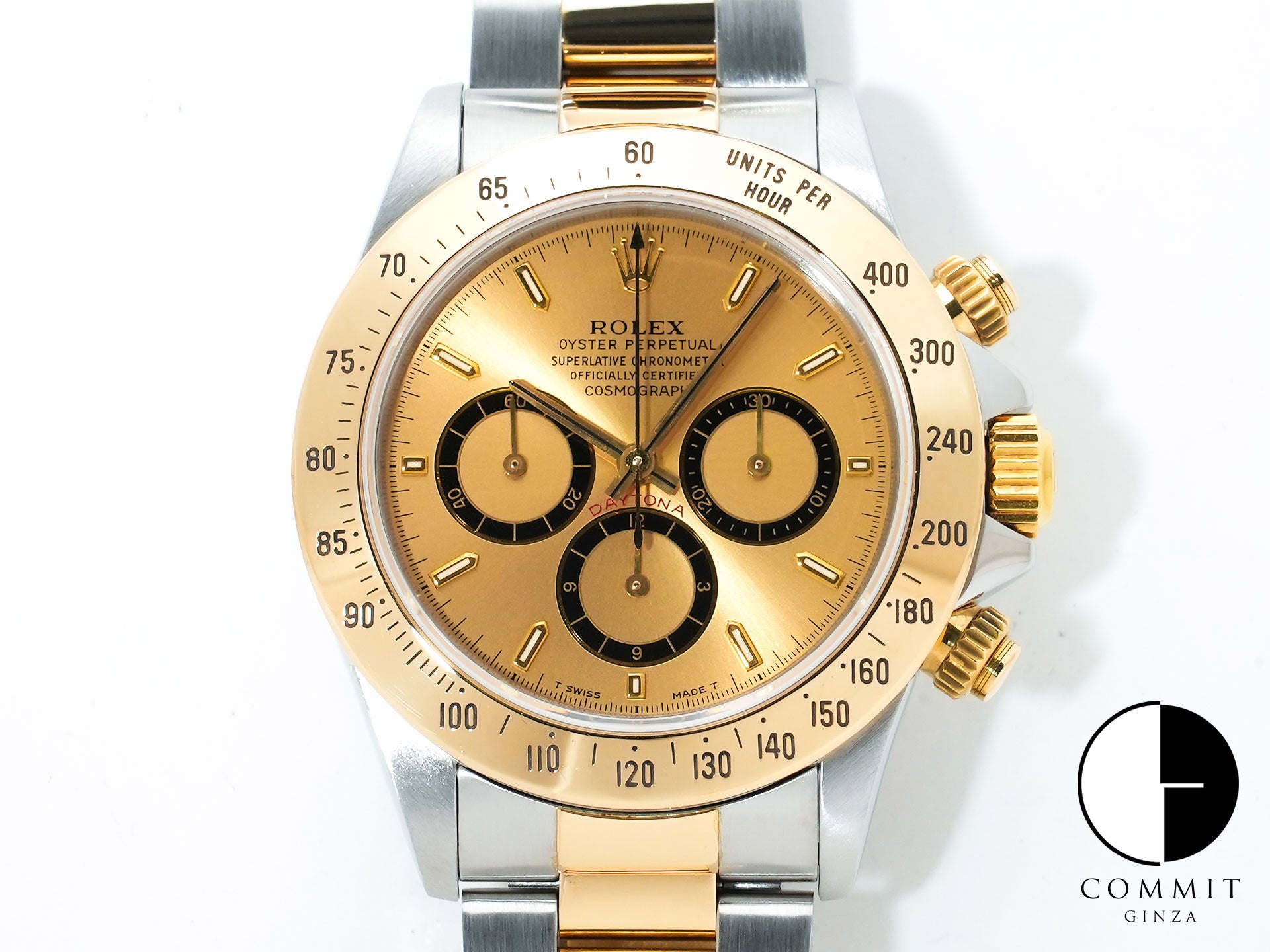 ロレックス デイトナ エルプリメロ Ref.16523 ステンレススチール/イエローゴールド シャンパン文字盤 中古 ny485wja