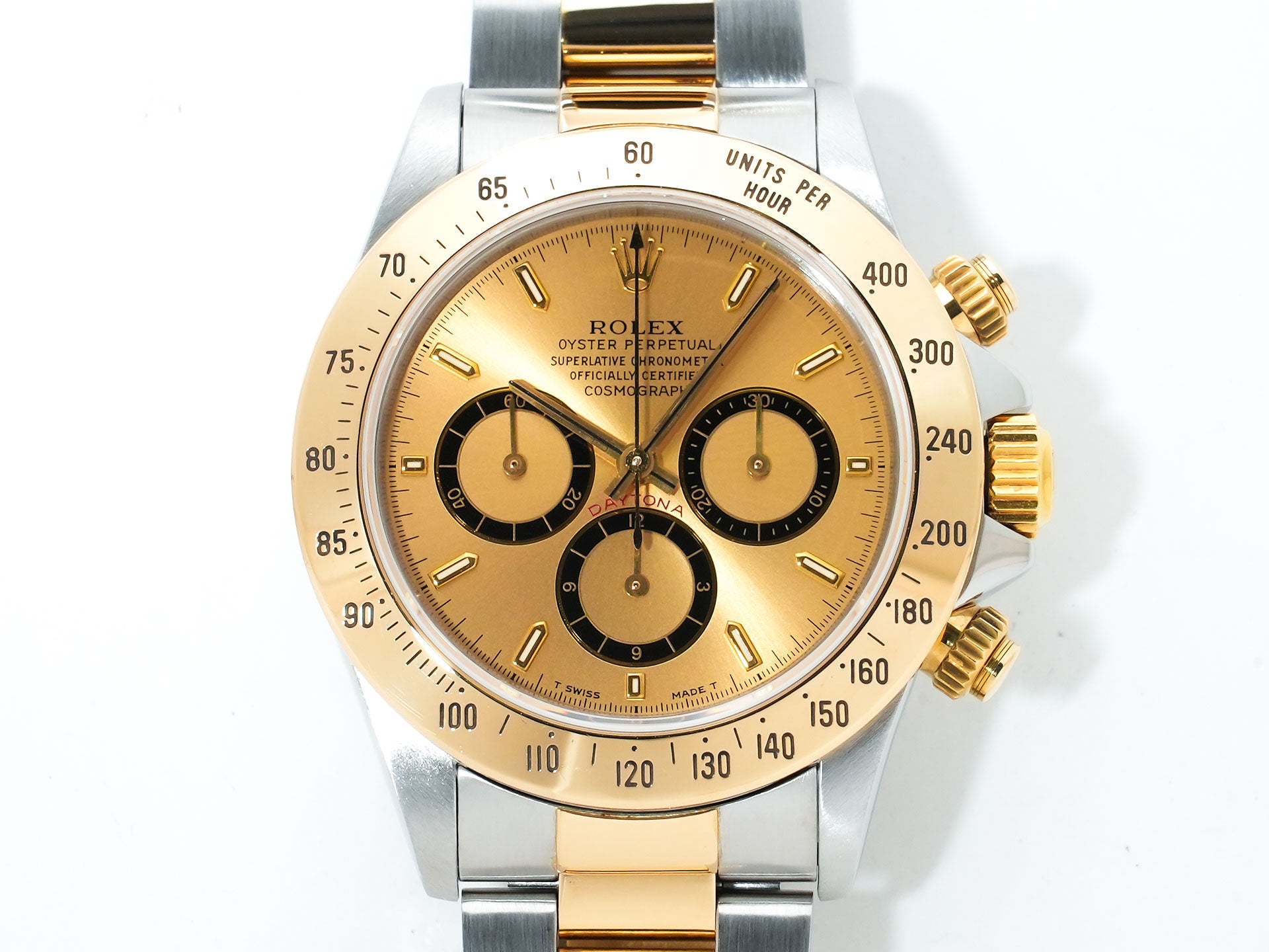 ロレックス デイトナ エルプリメロ Ref.16523 ステンレススチール/イエローゴールド シャンパン文字盤 中古 ny485wja