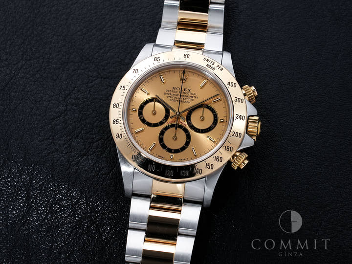 ロレックス デイトナ エルプリメロ Ref.16523 ステンレススチール/イエローゴールド シャンパン文字盤 中古 ny485wja