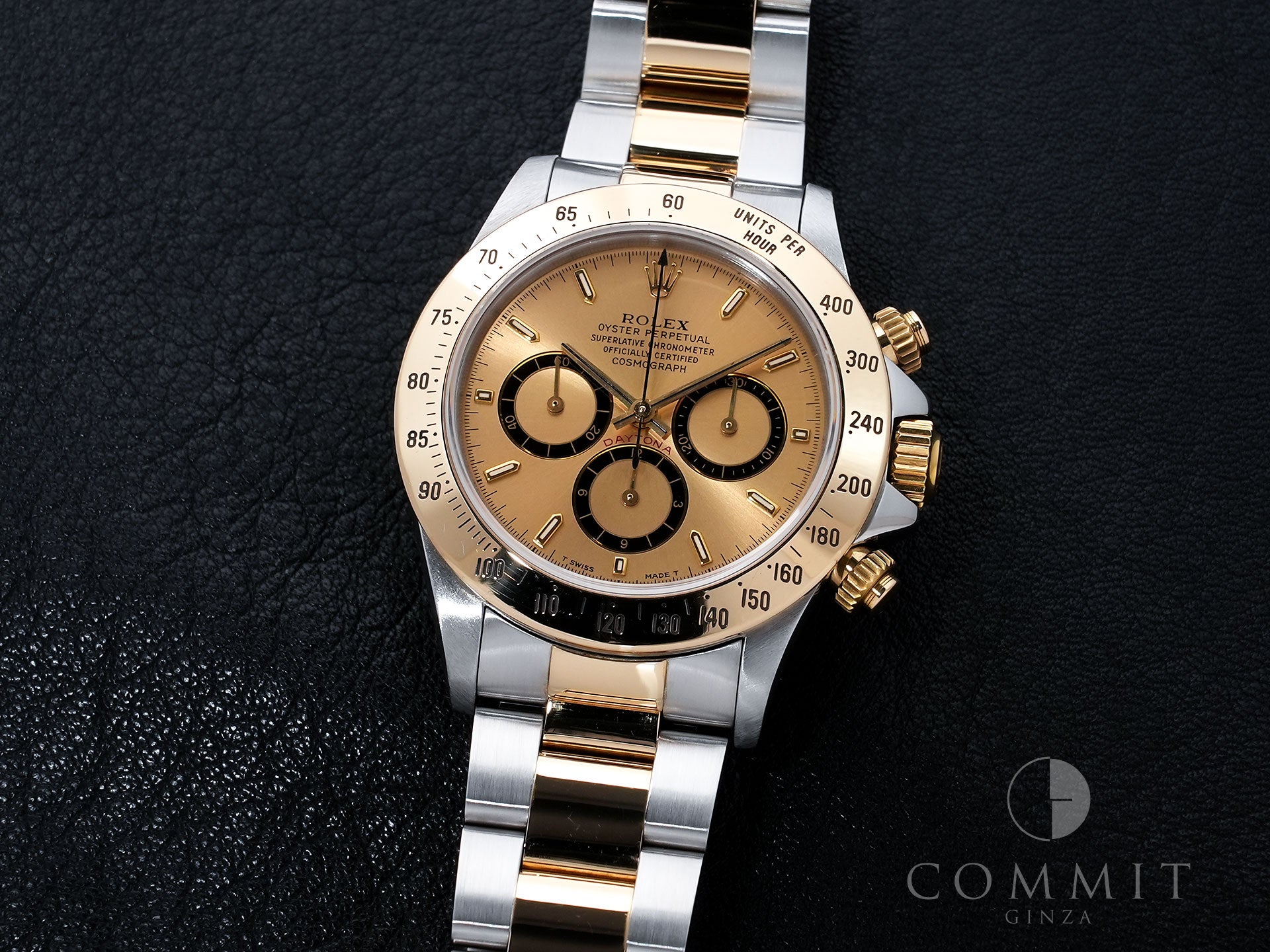 ロレックス デイトナ エルプリメロ Ref.16523 ステンレススチール/イエローゴールド シャンパン文字盤 中古 ny485wja