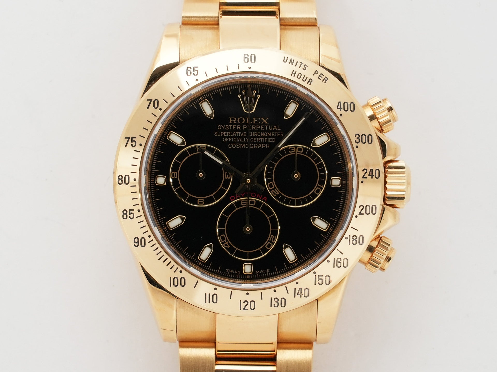 ロレックス デイトナ Ref.116528 イエローゴールド ブラック文字盤 中古 33o3tnjj