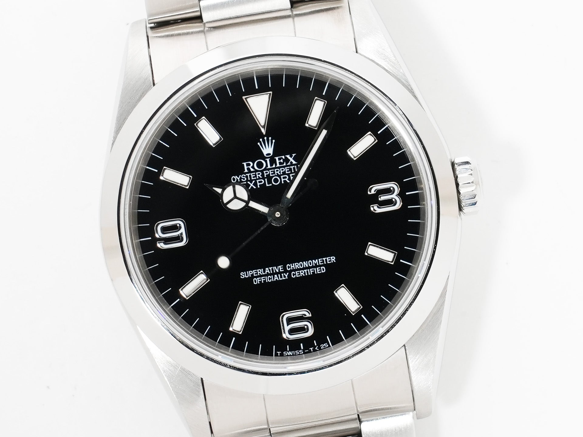 ロレックス エクスプローラーI Ref.14270 ステンレススチール ブラック文字盤 オイスターブレスレット 中古 22j869s7