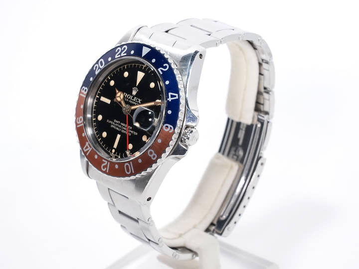 ロレックス GMTマスター Ref.1675 ステンレススチール ブラック文字盤 オイスターブレスレット 中古 rcyzaeiv