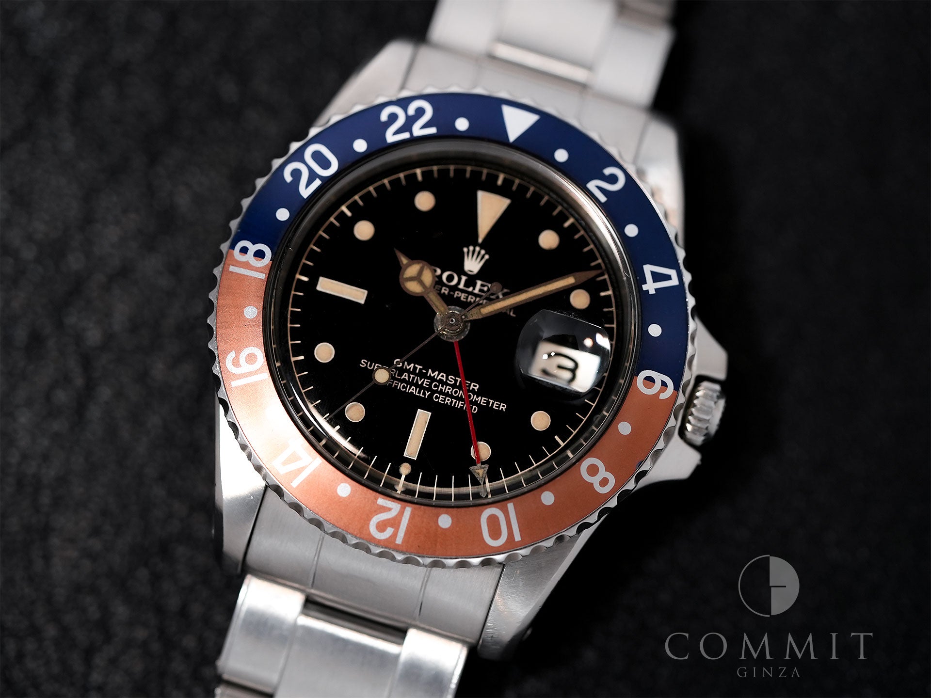ロレックス GMTマスター Ref.1675 ステンレススチール ブラック文字盤 オイスターブレスレット 中古 rcyzaeiv