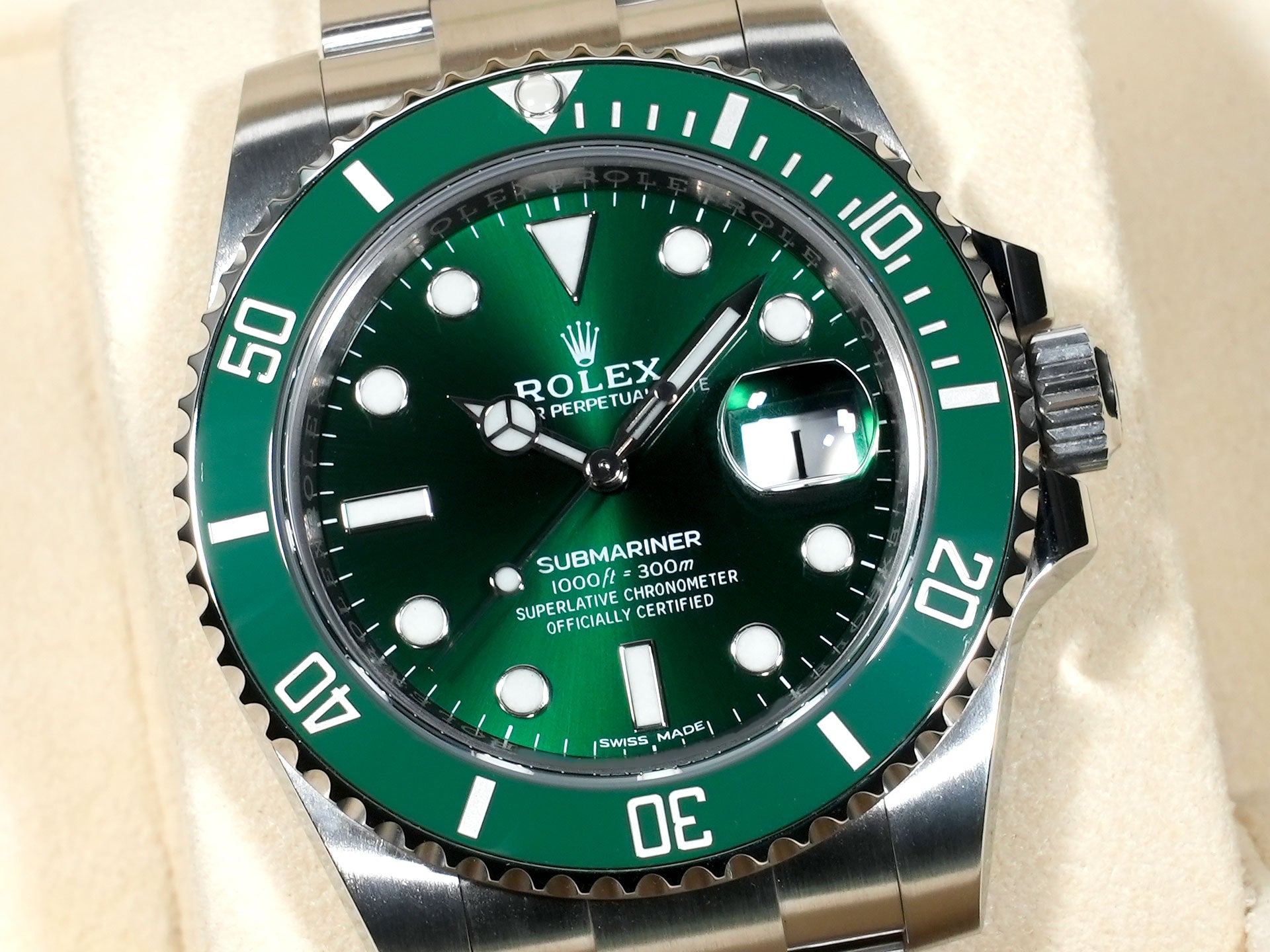 ロレックス サブマリーナー デイト Ref.116610LV ステンレススチール グリーン文字盤 美中古 97kwns99