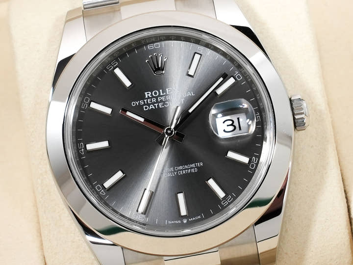 ロレックス デイトジャスト41 Ref.126300 ステンレススチール スレート文字盤 オイスターブレスレット 美中古 ijrndv9y