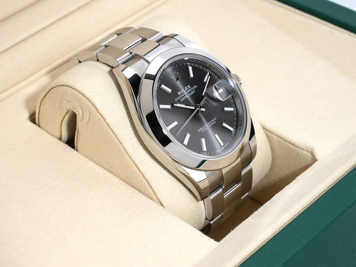 ロレックス デイトジャスト41 Ref.126300 ステンレススチール スレート文字盤 オイスターブレスレット 美中古 ijrndv9y