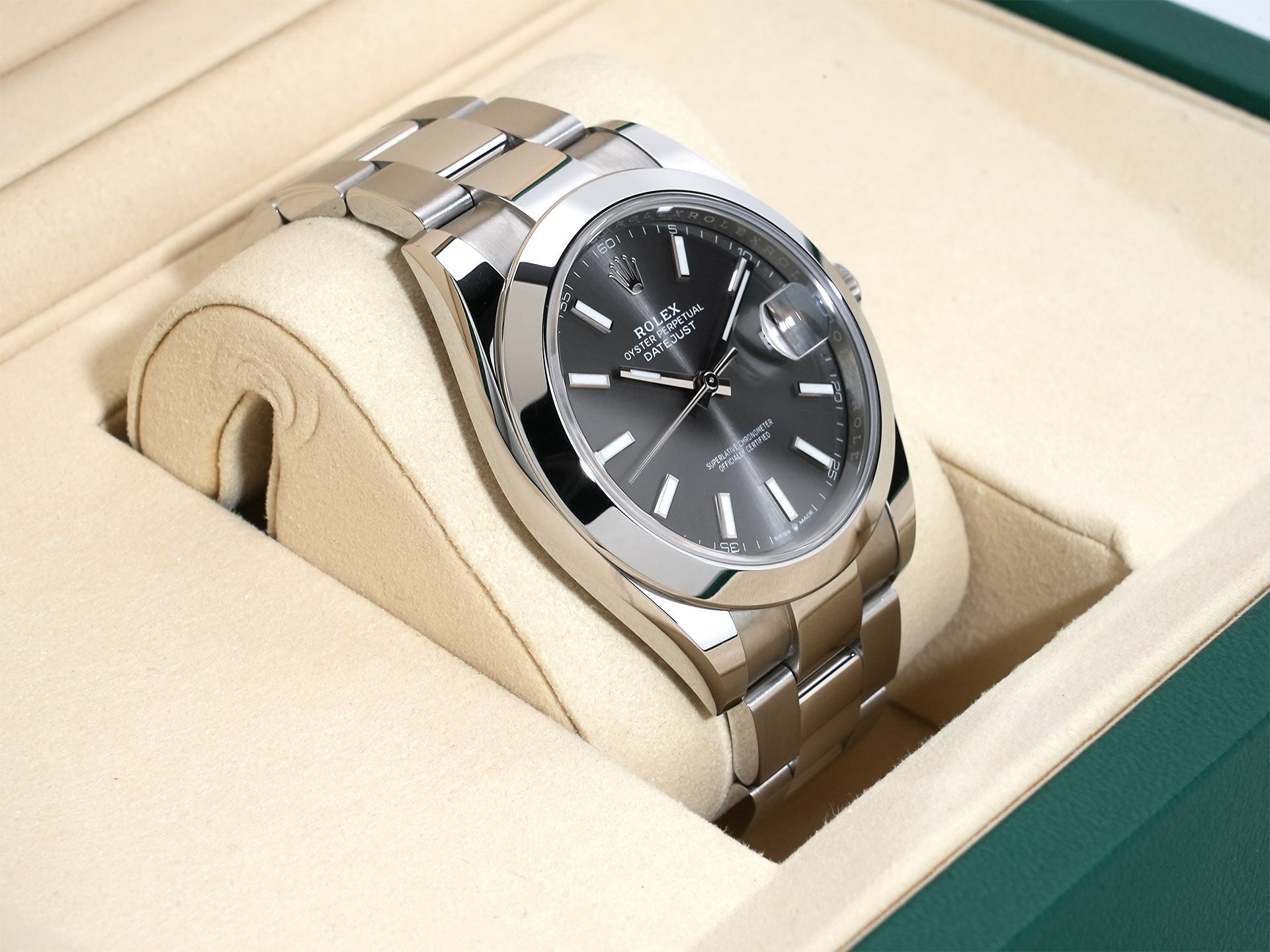 ロレックス デイトジャスト41 Ref.126300 ステンレススチール スレート文字盤 オイスターブレスレット 美中古 ijrndv9y