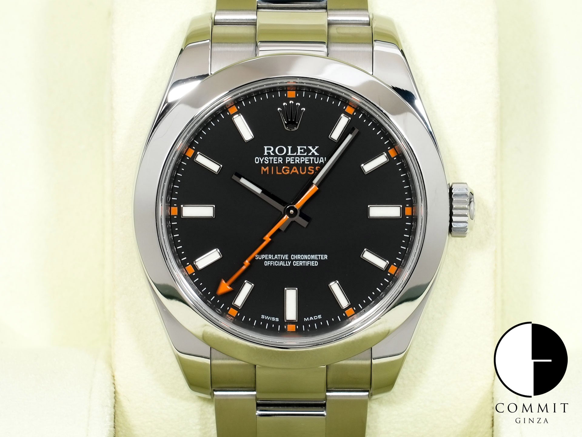 ロレックス ミルガウス Ref.116400 ステンレススチール ブラック文字盤 美品 9tkdfae8