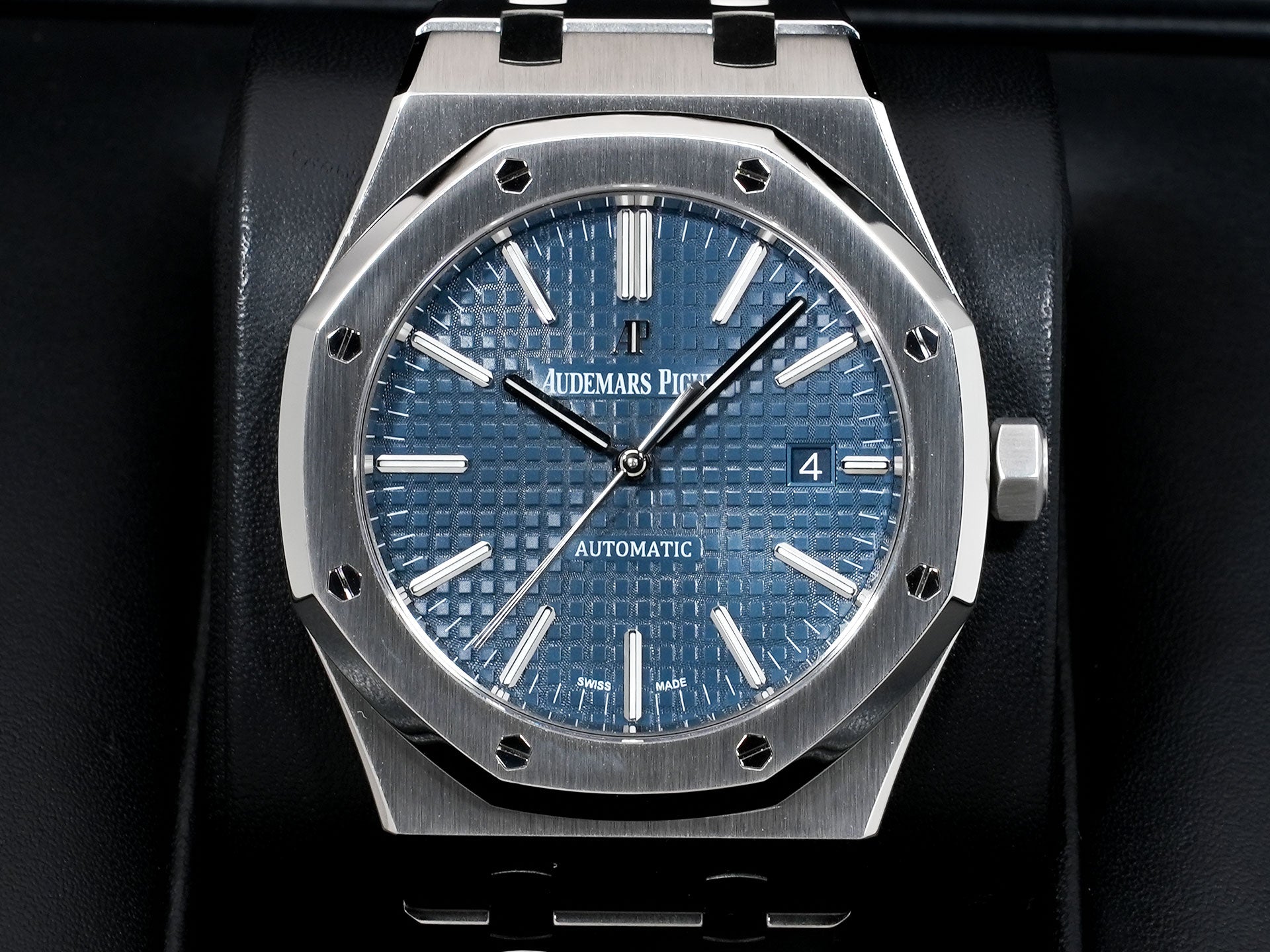 オーデマピゲ ロイヤルオーク Ref.15400ST.OO.1220ST.03 ステンレススチール ブルー文字盤 美品 7chywkw6