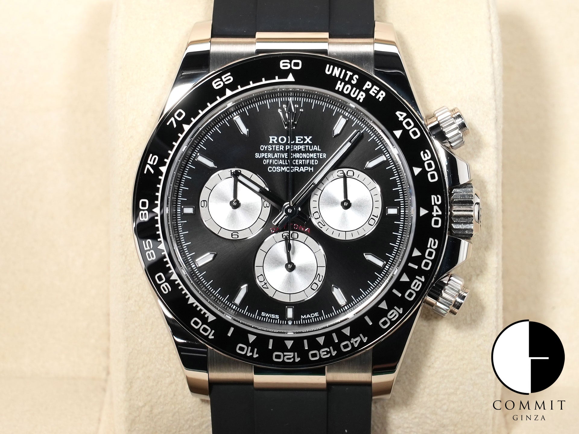 ロレックス デイトナ Ref.126519LN ホワイトゴールド ブライトブラックxスチール文字盤 美品 oaex5eg8