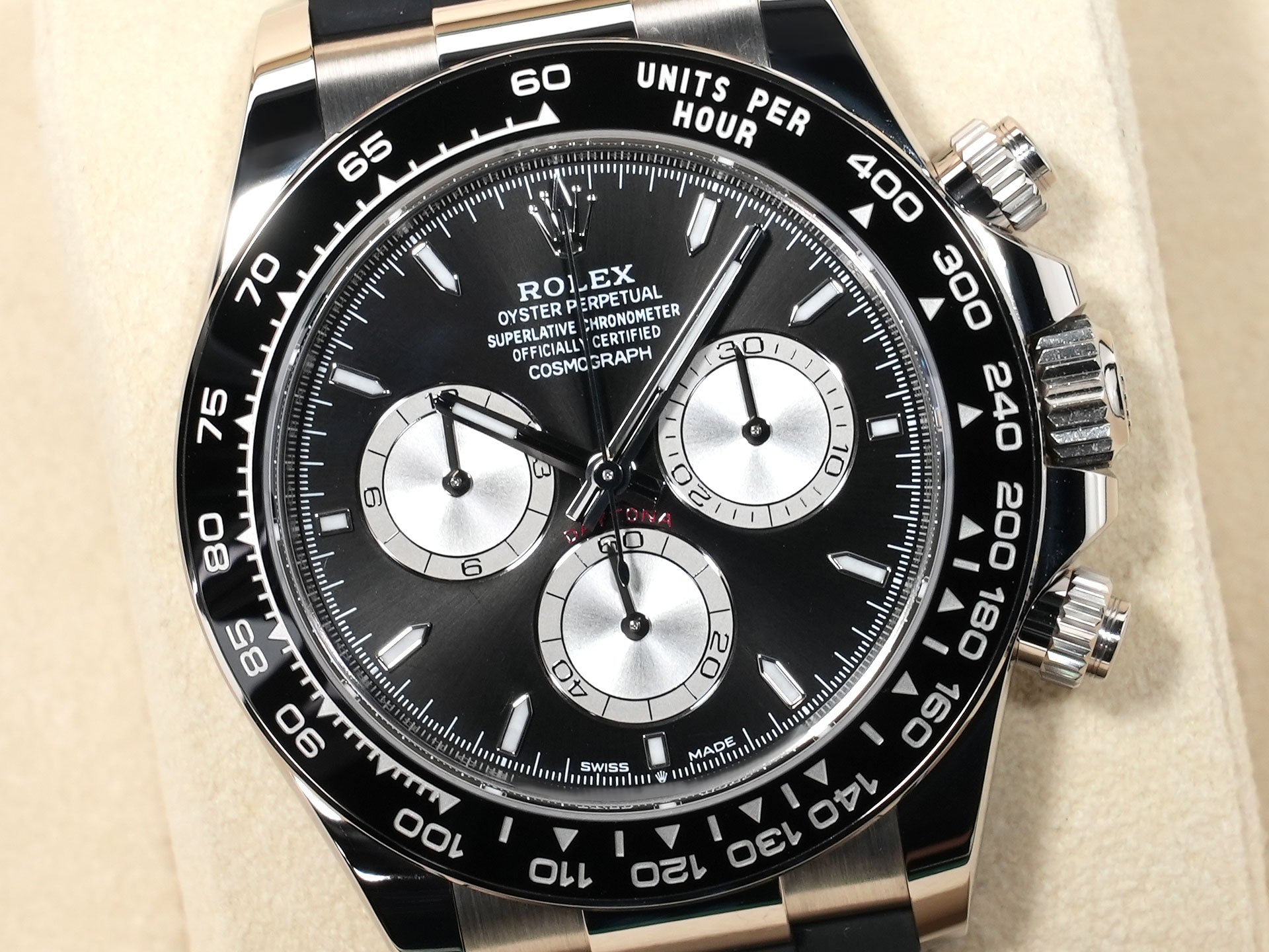 ロレックス デイトナ Ref.126519LN ホワイトゴールド ブライトブラックxスチール文字盤 美品 oaex5eg8