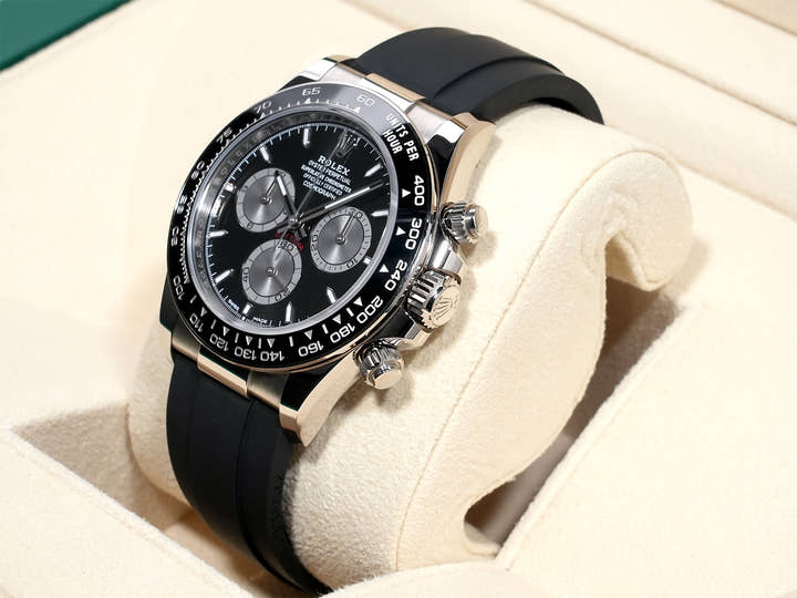 ロレックス デイトナ Ref.126519LN ホワイトゴールド ブライトブラックxスチール文字盤 美品 oaex5eg8