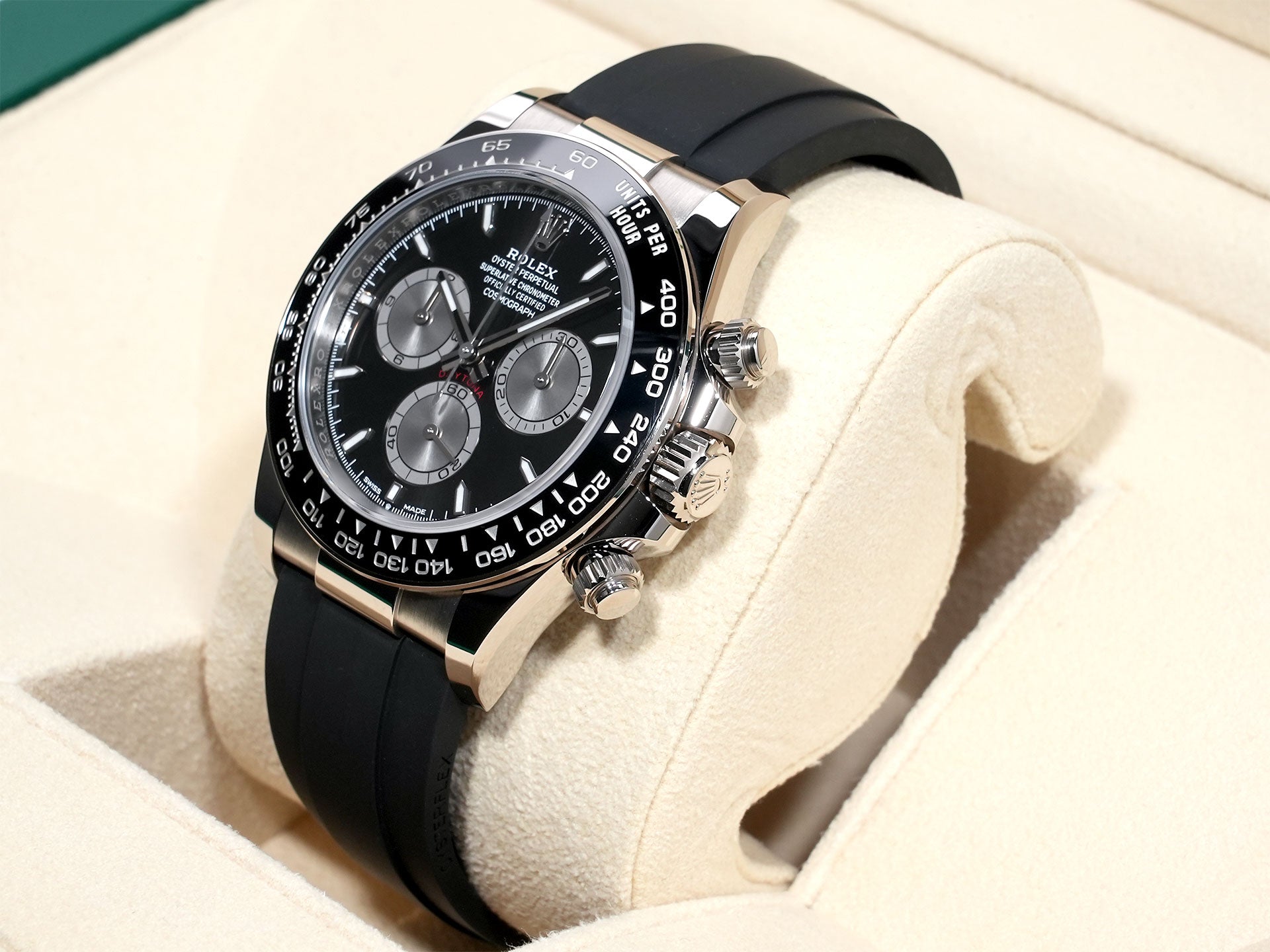 ロレックス デイトナ Ref.126519LN ホワイトゴールド ブライトブラックxスチール文字盤 美品 oaex5eg8