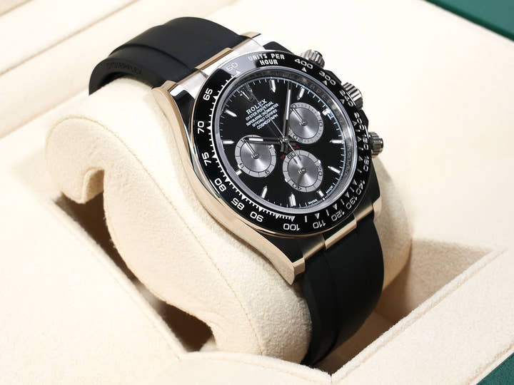 ロレックス デイトナ Ref.126519LN ホワイトゴールド ブライトブラックxスチール文字盤 美品 oaex5eg8